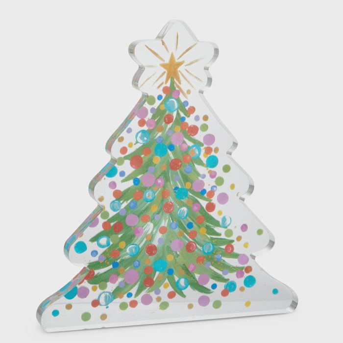 10" Confetti Tree Acrylic Cut Out Block