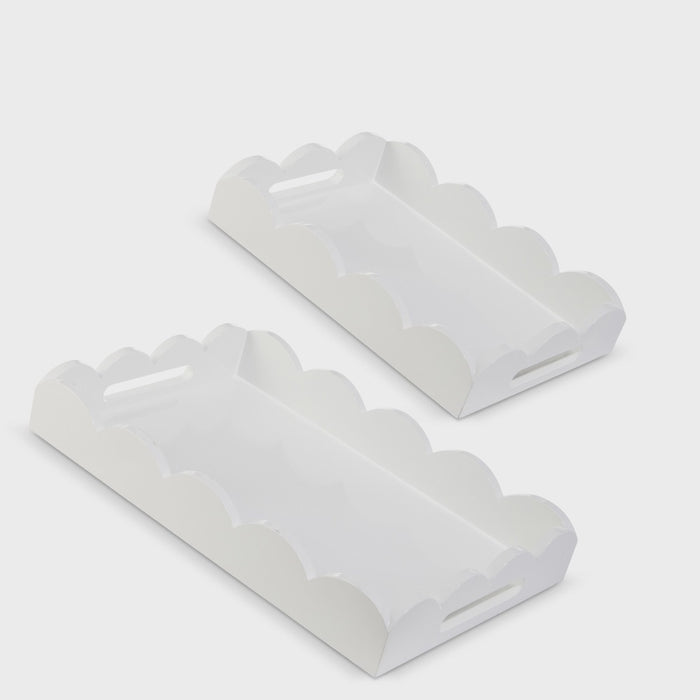 White Scalloped Tray