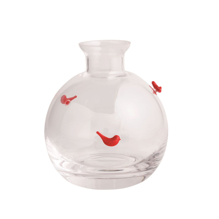 Cardinal Glass Icon Bud Vase