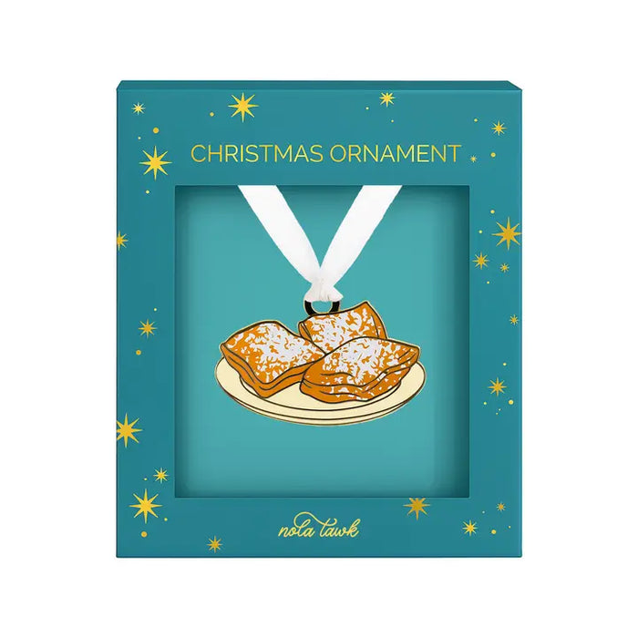 Beignet Enamel Ornament