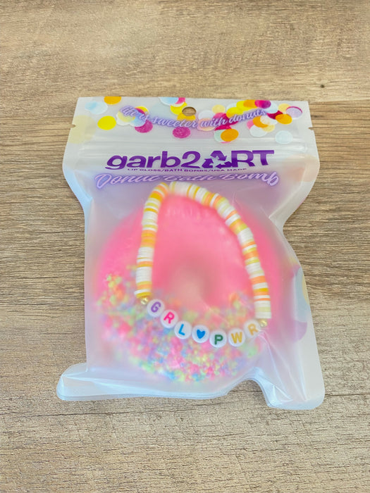 Donut Bath Bomb with Bracelet