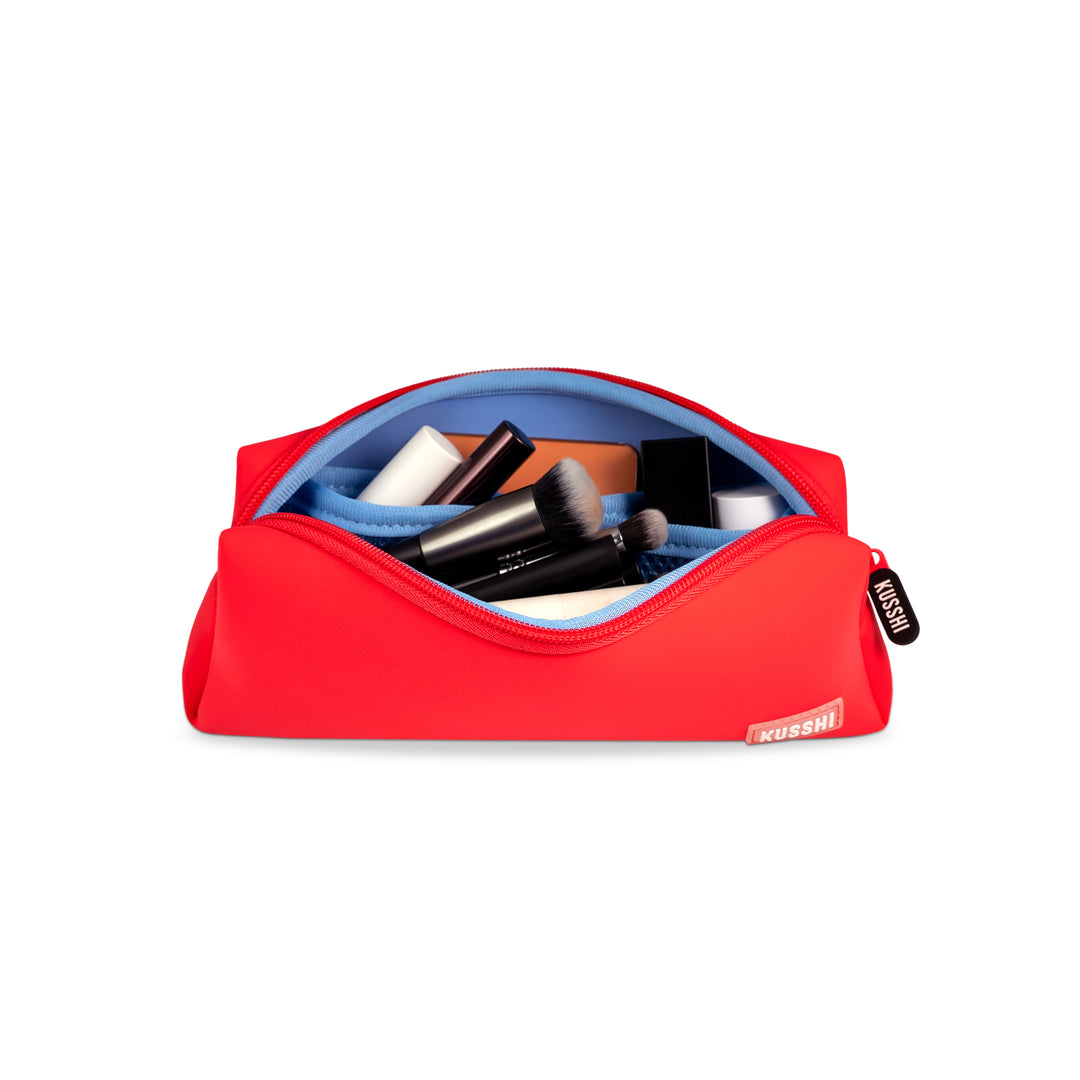 Essentials Pouch - Coral Red/Periwinkle