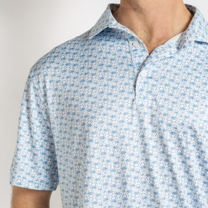 Men's Chesapeake Crab Performance Polo Blue/White