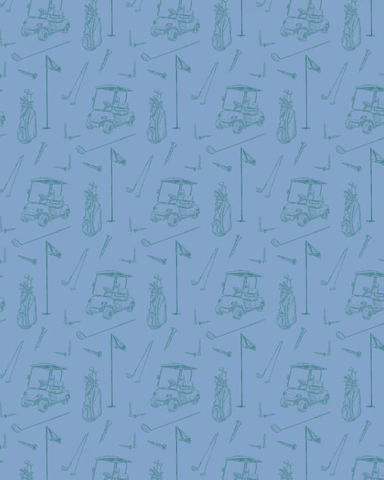 Men's Tee Off Performance Polo Blue/Green