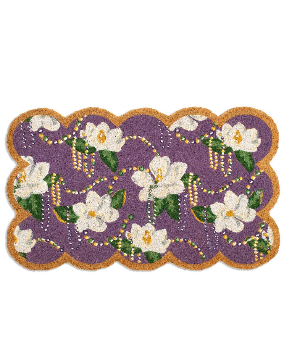 Mardi Magnolia Coir Doormat