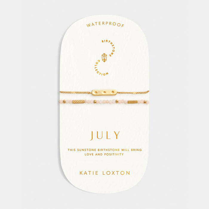 Birthstone Bracelet - July - Sunstone