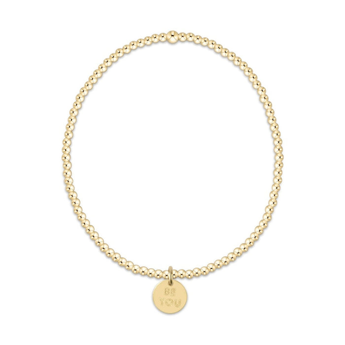 Gold 2mm Bracelet Be You Small Gold Disc