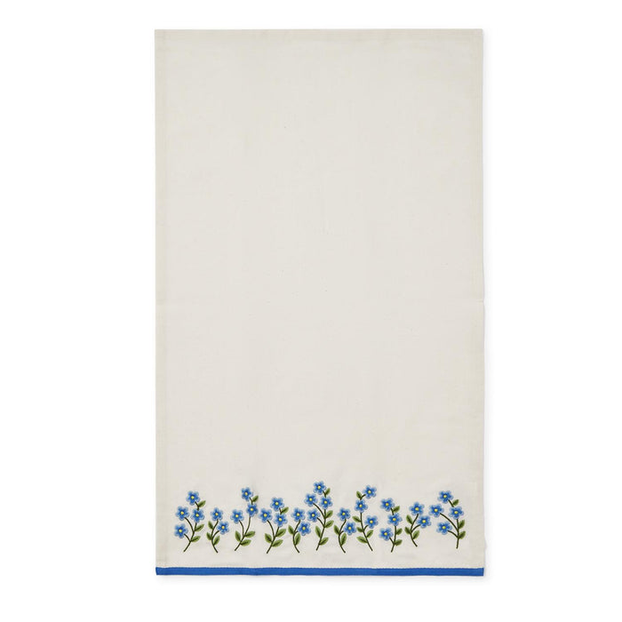 Forget-Me-Not Embroidered Dish Towel