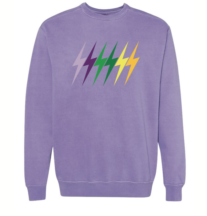Mardi Gras Bolt Sweatshirt