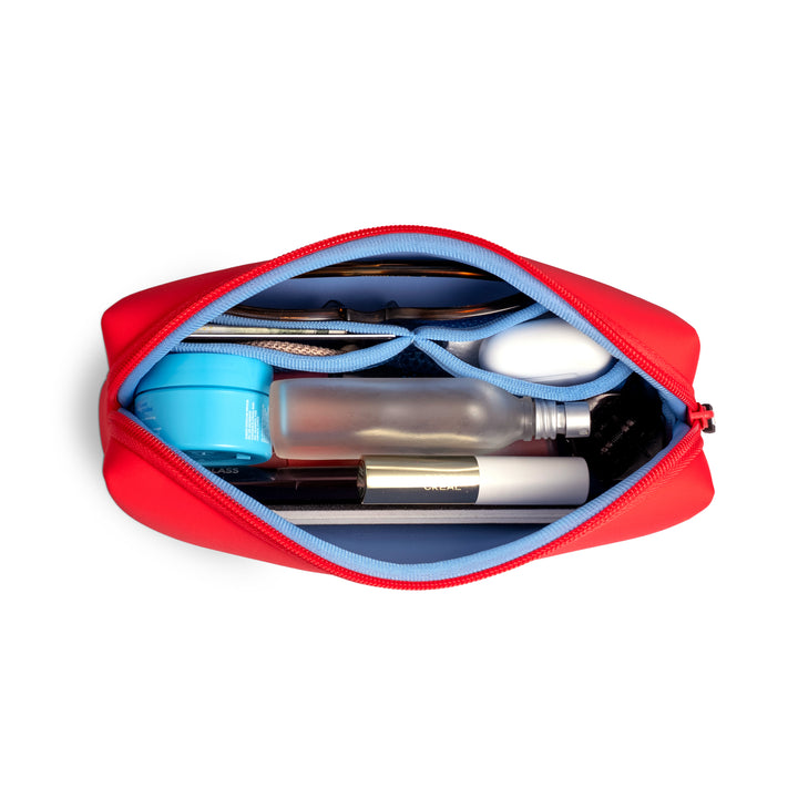 Essentials Pouch - Coral Red/Periwinkle
