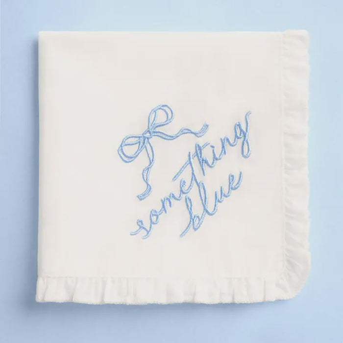 Something Blue Embroidered Handkerchief