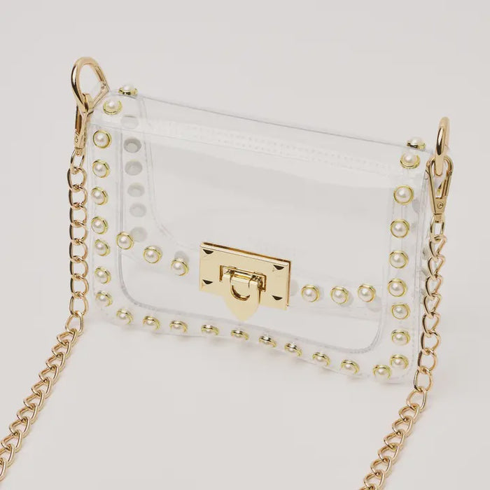 Jackie Clear Purse - Pearl