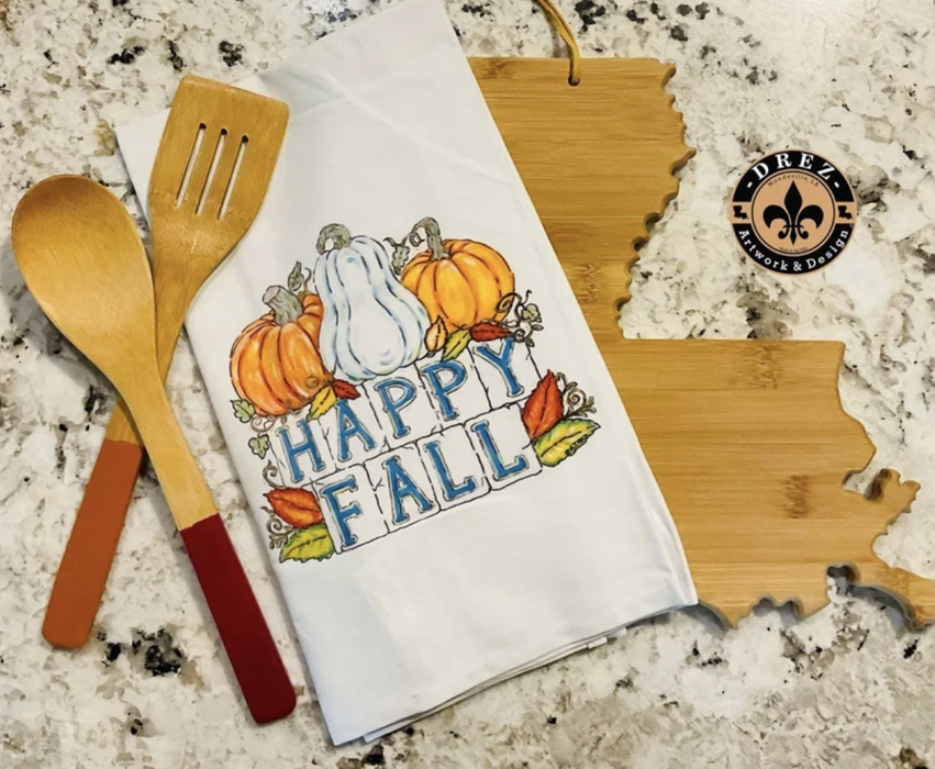 Happy Fall Tea Towel