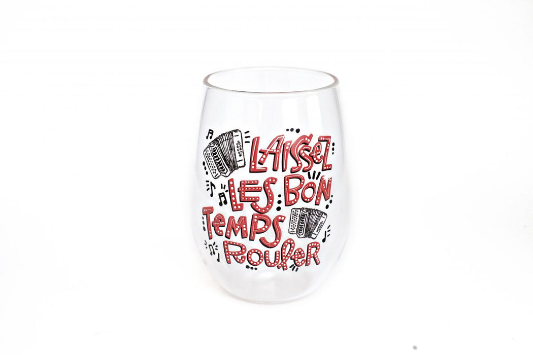 Laissez Les Bon Temps Rouler Stemless Wine Glass