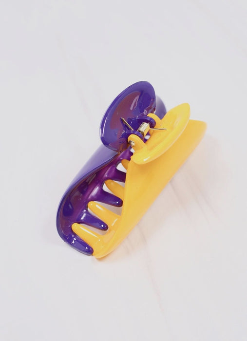 Mason Two Tone Hair Clip Purple Yellow