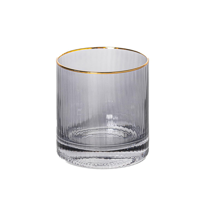 Ribbed Smoke Cocktail Glass