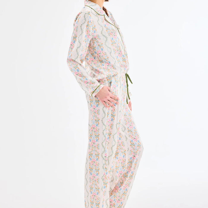 Charlotte Ivy Lane Ivory Satin PJ Set