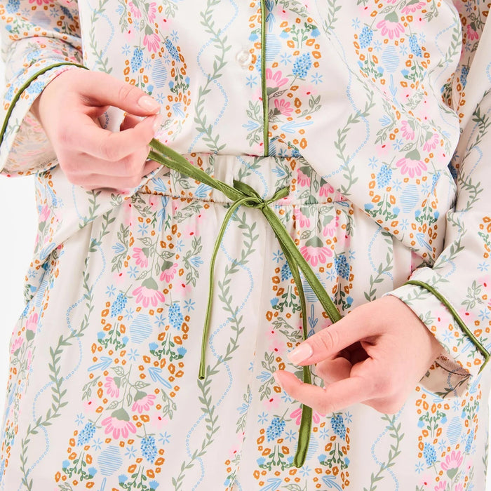 Charlotte Ivy Lane Ivory Satin PJ Set