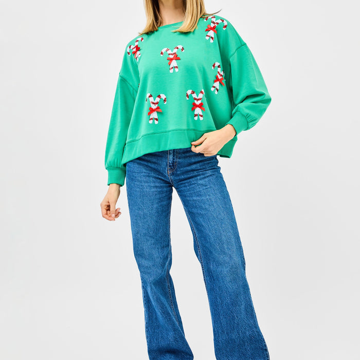 Millie Candy Canes Sweatshirt