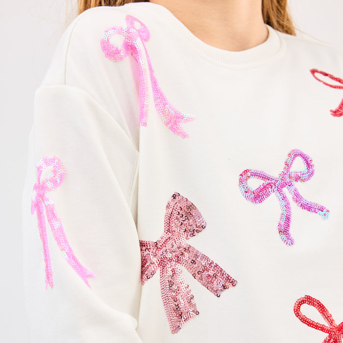 Kids Sarah Sweatshirt - Bows