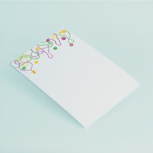 Mardi Gras Beads Notepad