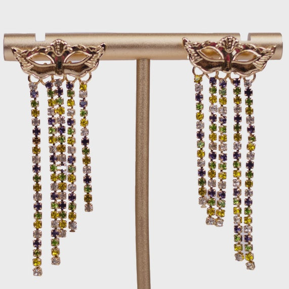 Krewe Ball Mask Earrings