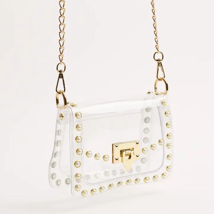 Jackie Clear Purse - Pearl
