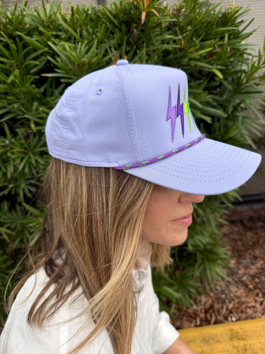 Mardi Gras Bolt Lavender Cord Trucker Hat