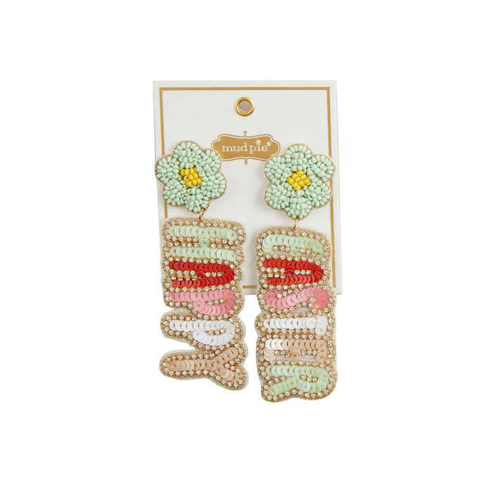 Happy Easter Beaded Earrings