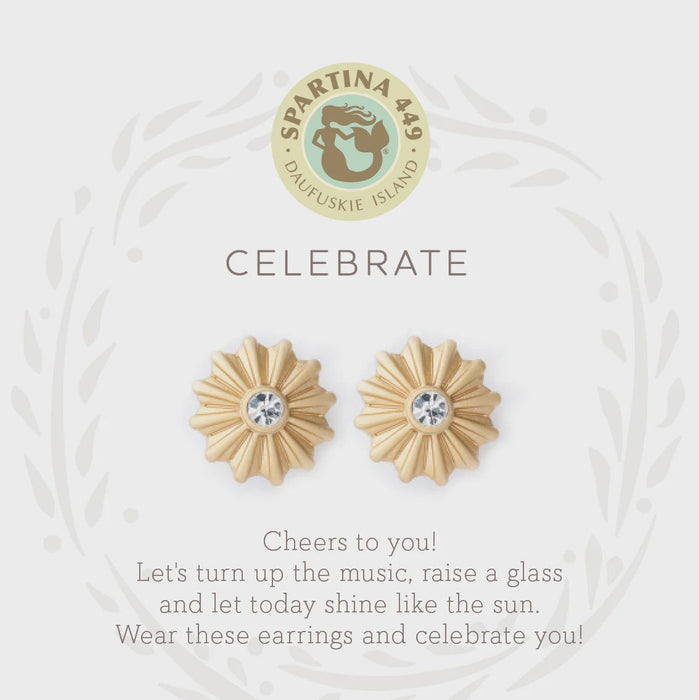 Sea La Vie Celebrate Stud Earrings Gold