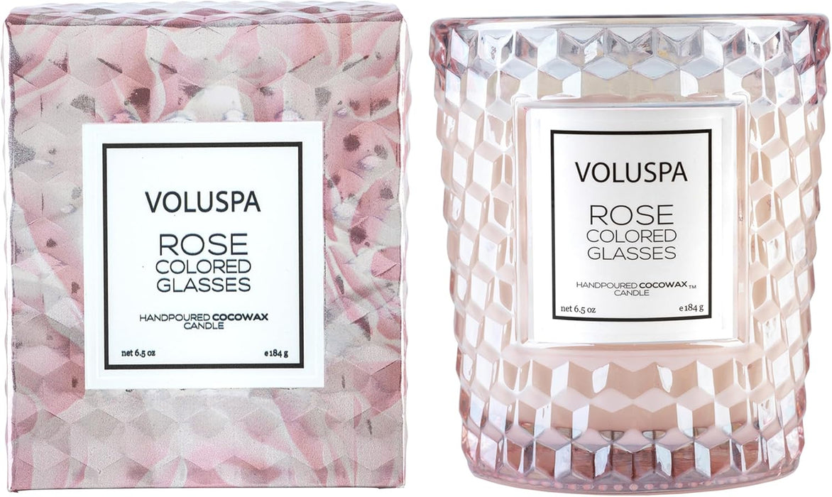 Rose Colored 6.5oz Classic Candle