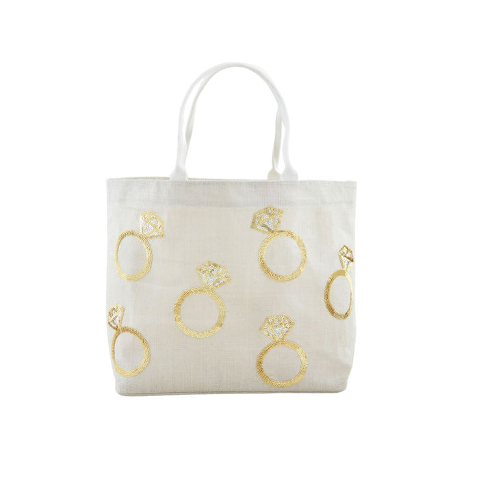 Bride Gold Ring Sparkle Tote