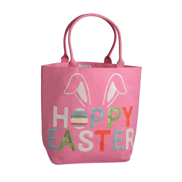 Pink Hoppy Easter Tote