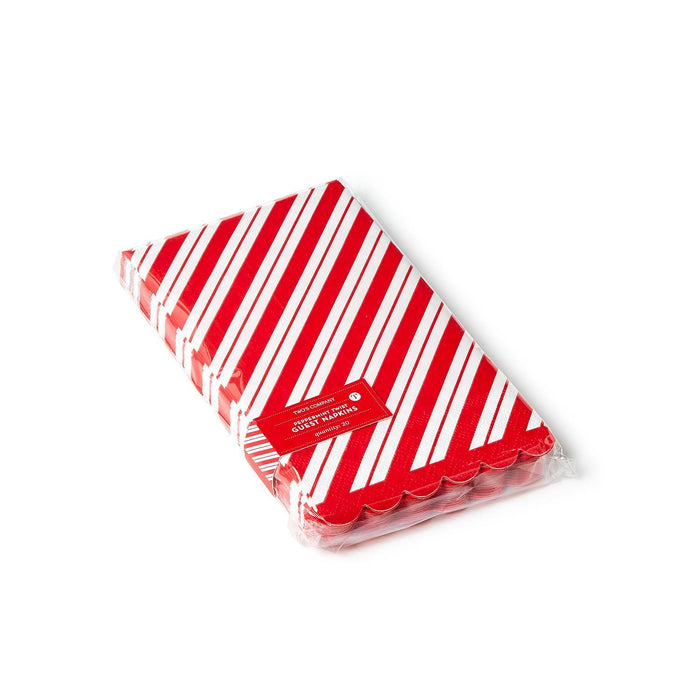 Peppermint Twist Napkin with Scalloped Edge