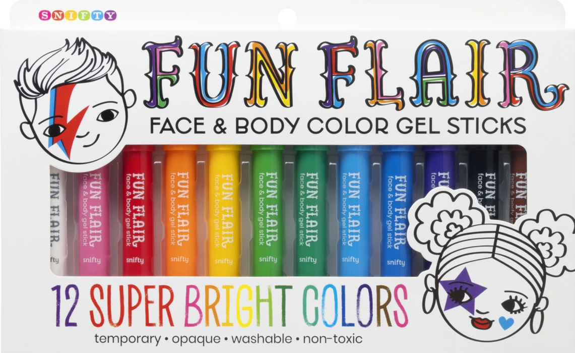 Fun Flair Face and Body Color Get Sticks Set