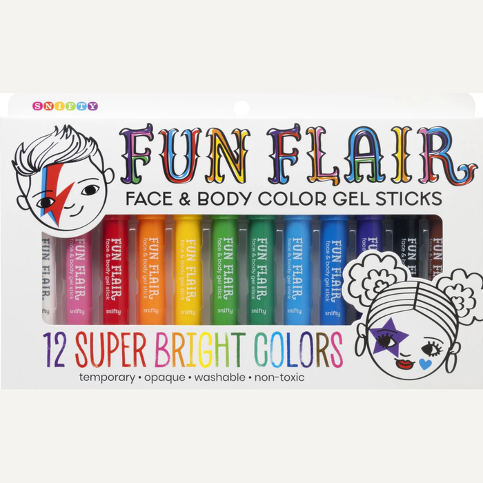 Fun Flair Face and Body Color Get Sticks Set