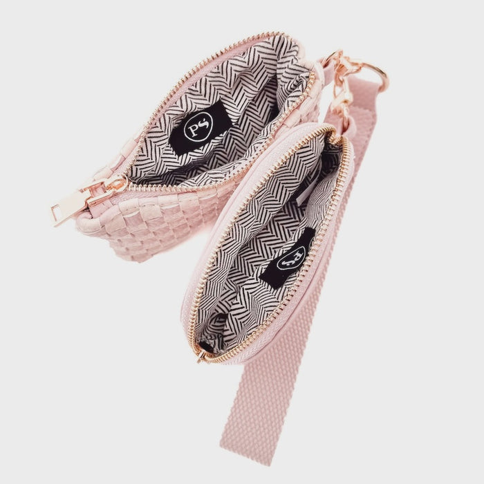 Wonderlust Woven Dual Pouch Wristlet