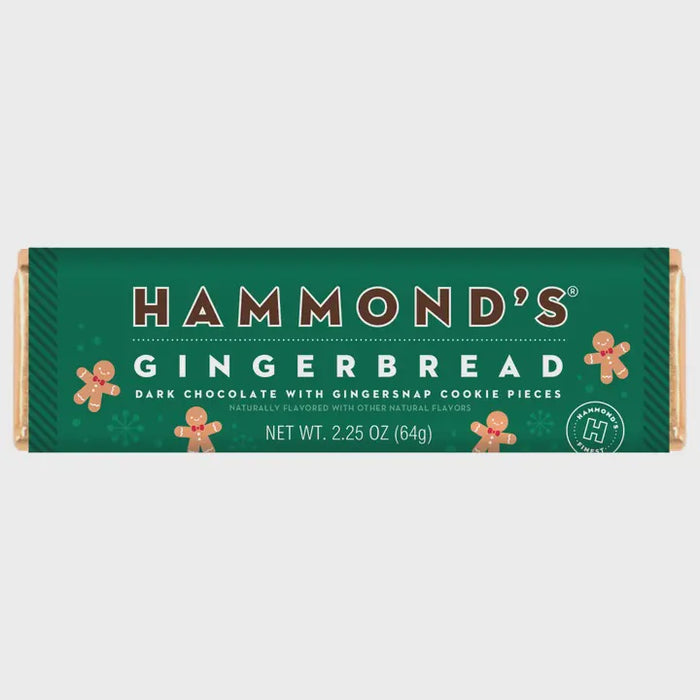 Gingerbread Dark Chocolate Candy Bar 2.25 oz