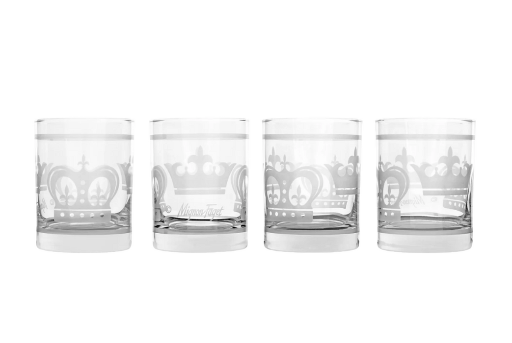 Mignon Faget Crown Rock Glasses (Set of 4)