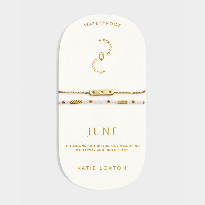Birthstone Bracelet - June - Moonstone