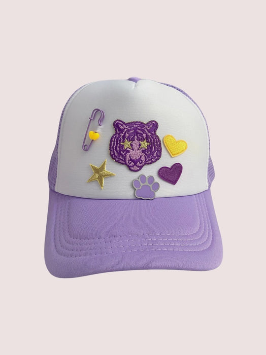 Purple & Gold Tiger Trucker Hat