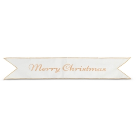 Ivory Merry Christmas Banner