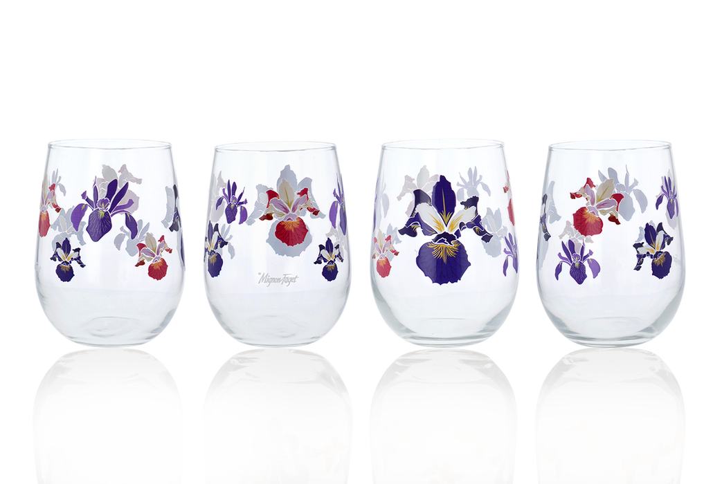 Mignon Faget Iris Stemless Glasses (Set of 4)