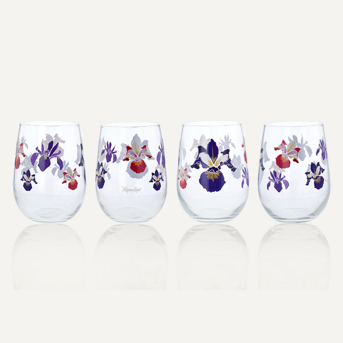 Mignon Faget Iris Stemless Glasses (Set of 4)