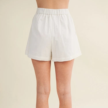Tailored Pleat Front High-Waist Short