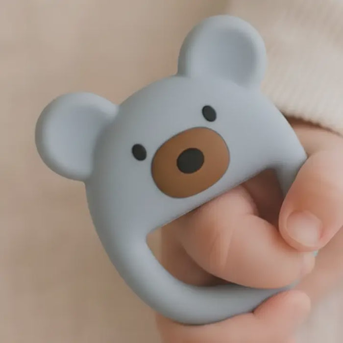Dusty Blue Bear Baby Teether