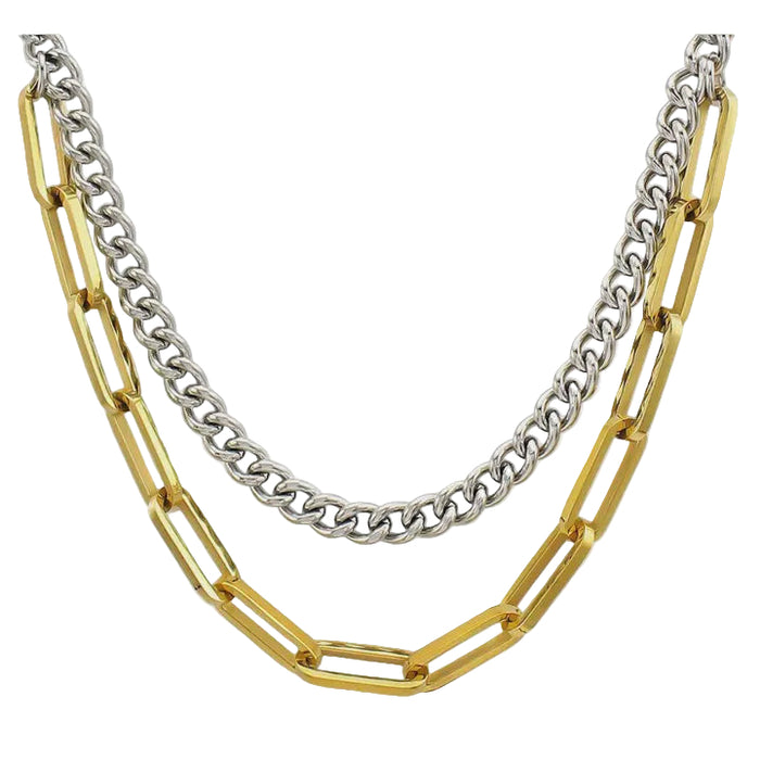 Stacked Two Toned Necklace