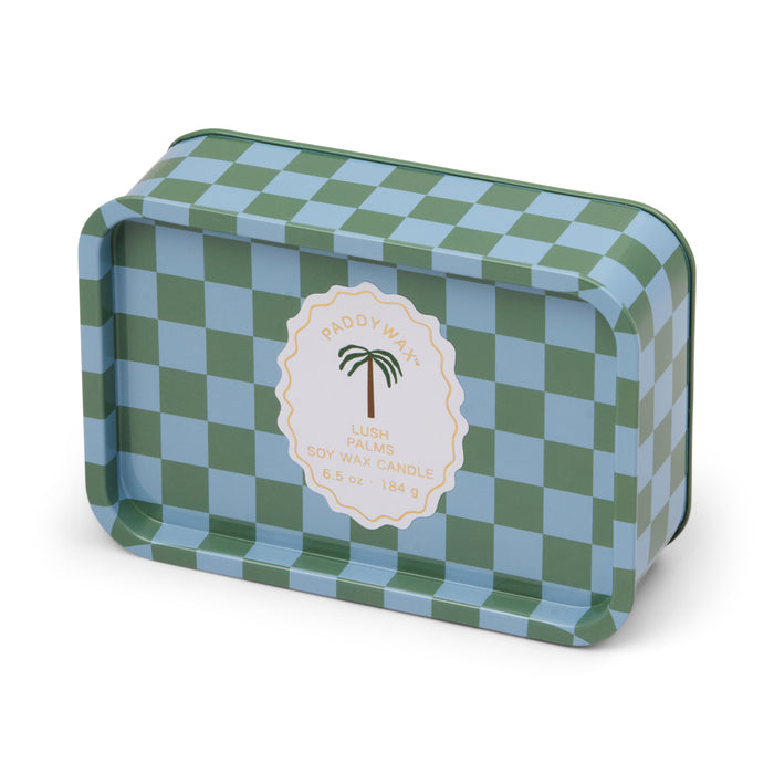 A Dopo 6.5oz Printed Tin Candle - Palm