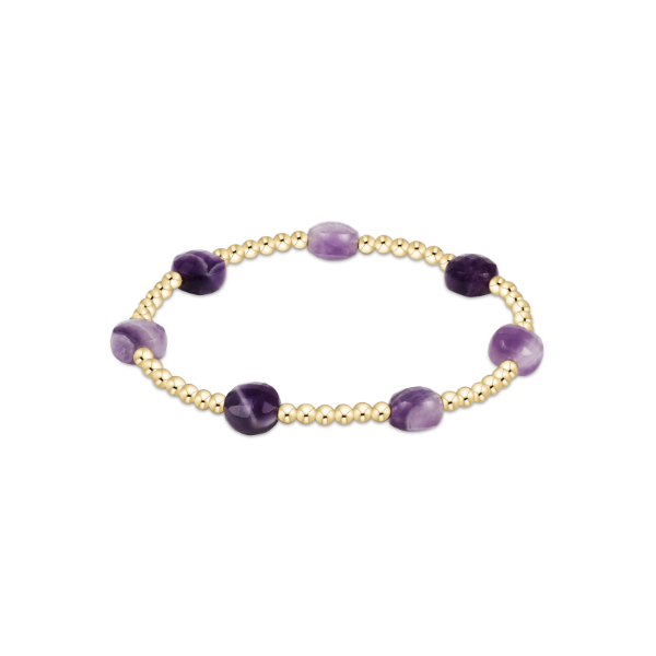 Admire Gold 3mm Bracelet Amethyst