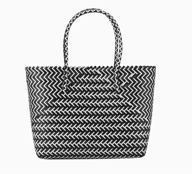 Interlinked Woven Colorful Tote Handbag